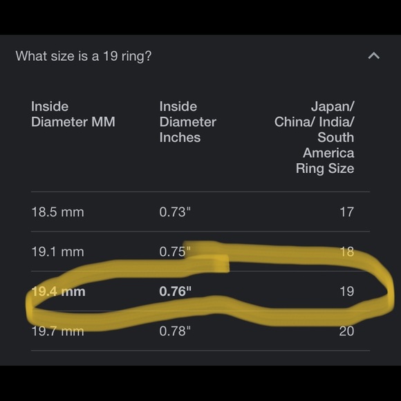 Two Finger ring join by a chain-size 19 - Picture 10 of 10